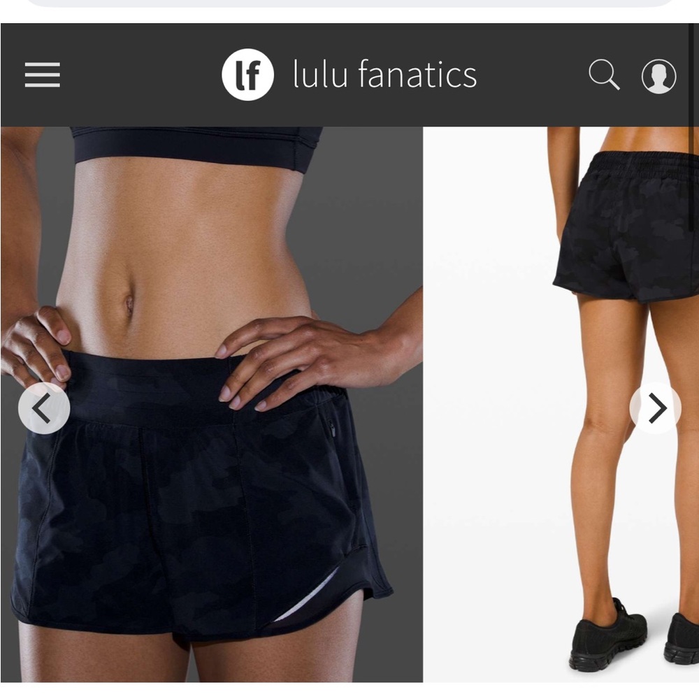 NWT Lululemon Hotty Hot Short II 2.5" Sz 4 Heritage 365 Camo Deep Coal Mult